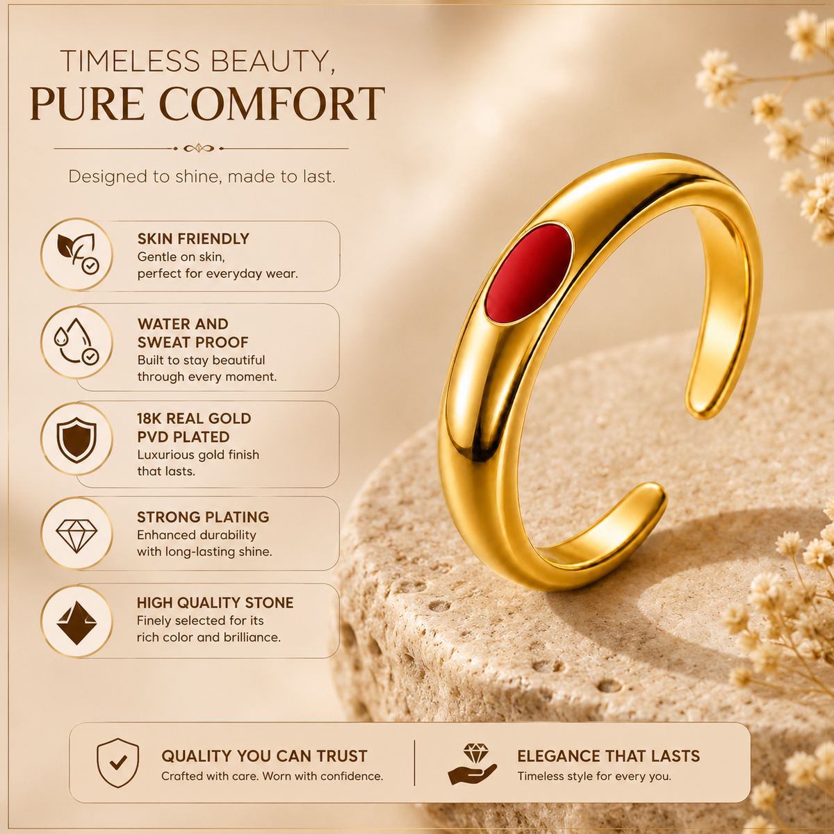 Red Oval Ring