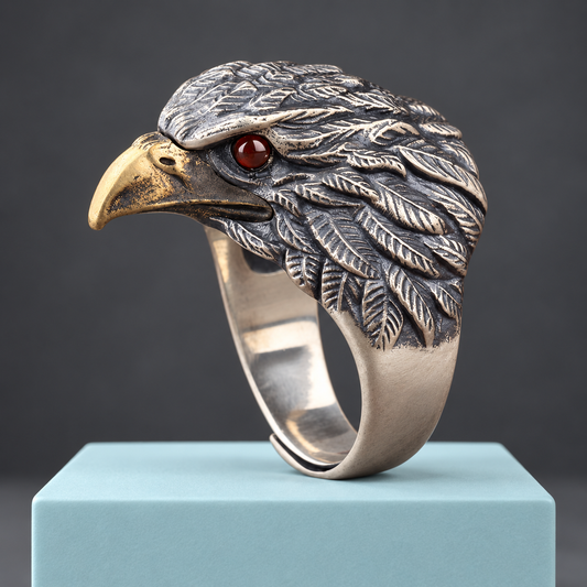 Two-Tone Bird-Head Ring in a styled product view.