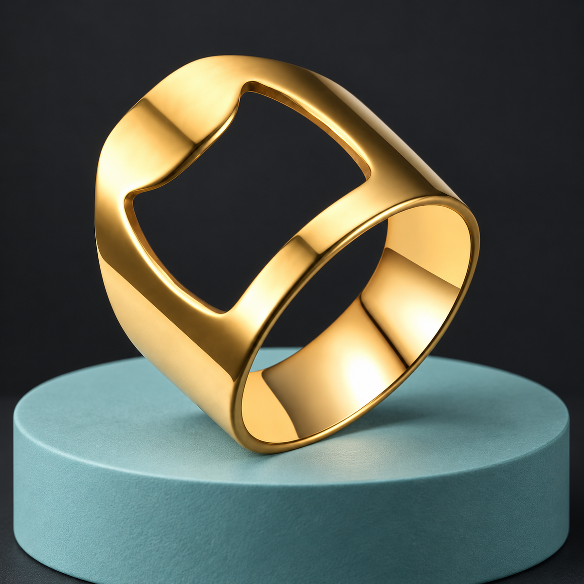 Gold-Tone Cut-Out Ring - photo 7