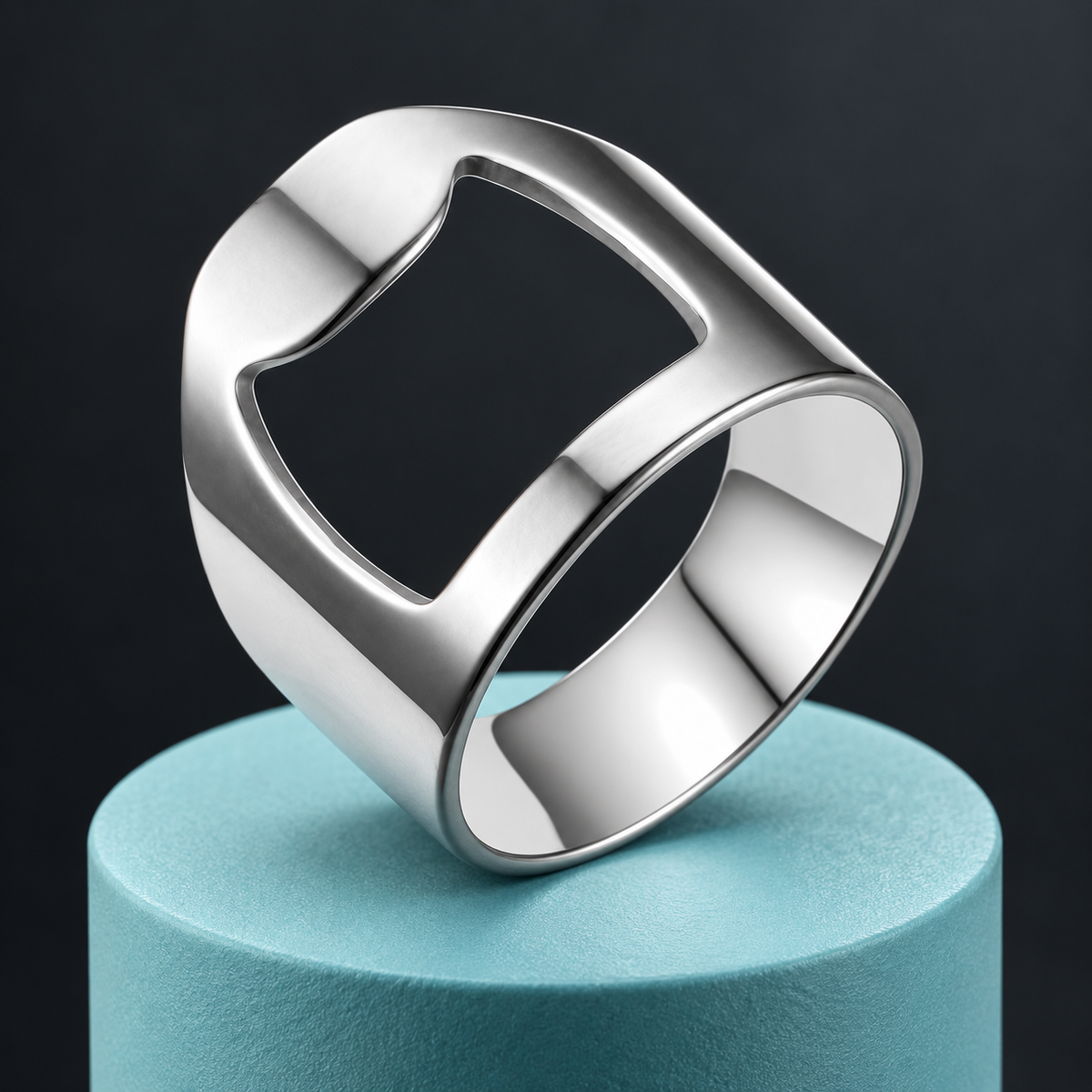 Silver-Tone Cut-Out Ring - photo 7