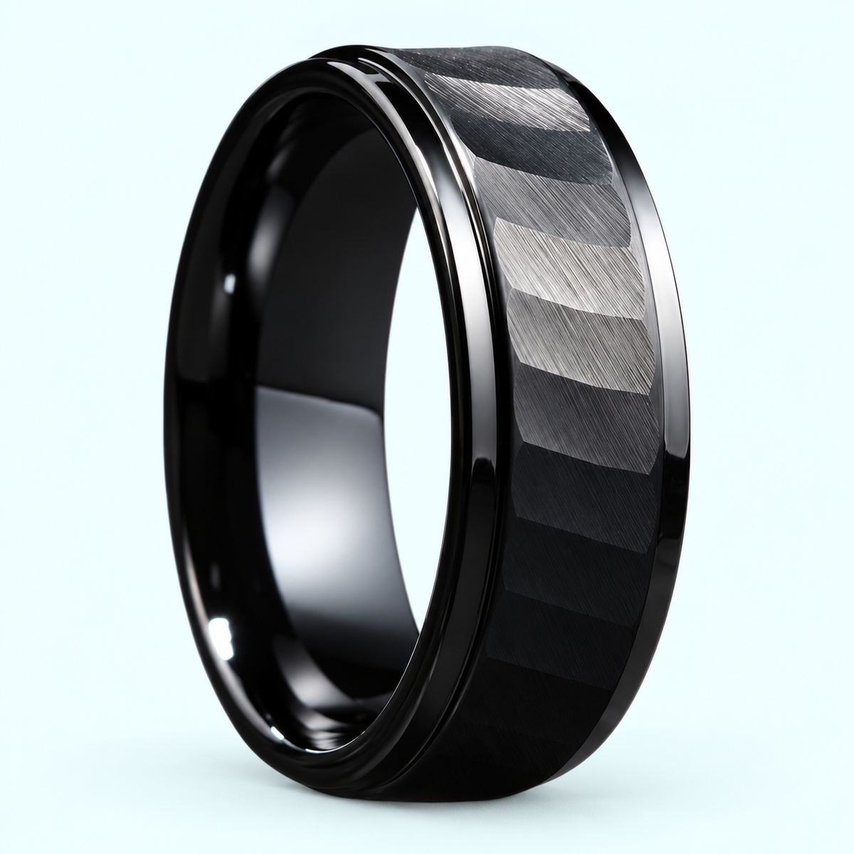 Black Faceted Panel Band in a styled product view.