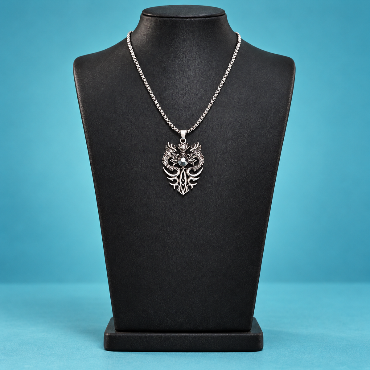 Dragon-Motif Pendant Necklace for Men