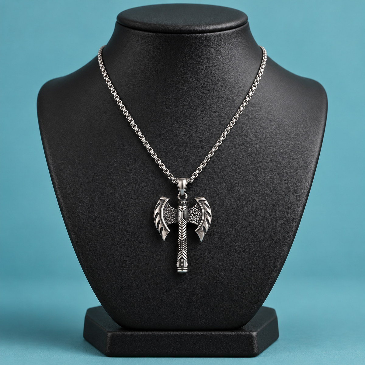 Axe-Motif Pendant Necklace for Men