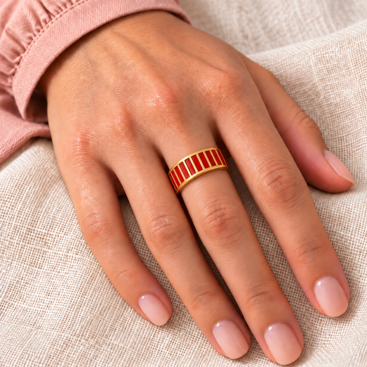 Red Stripe Ring