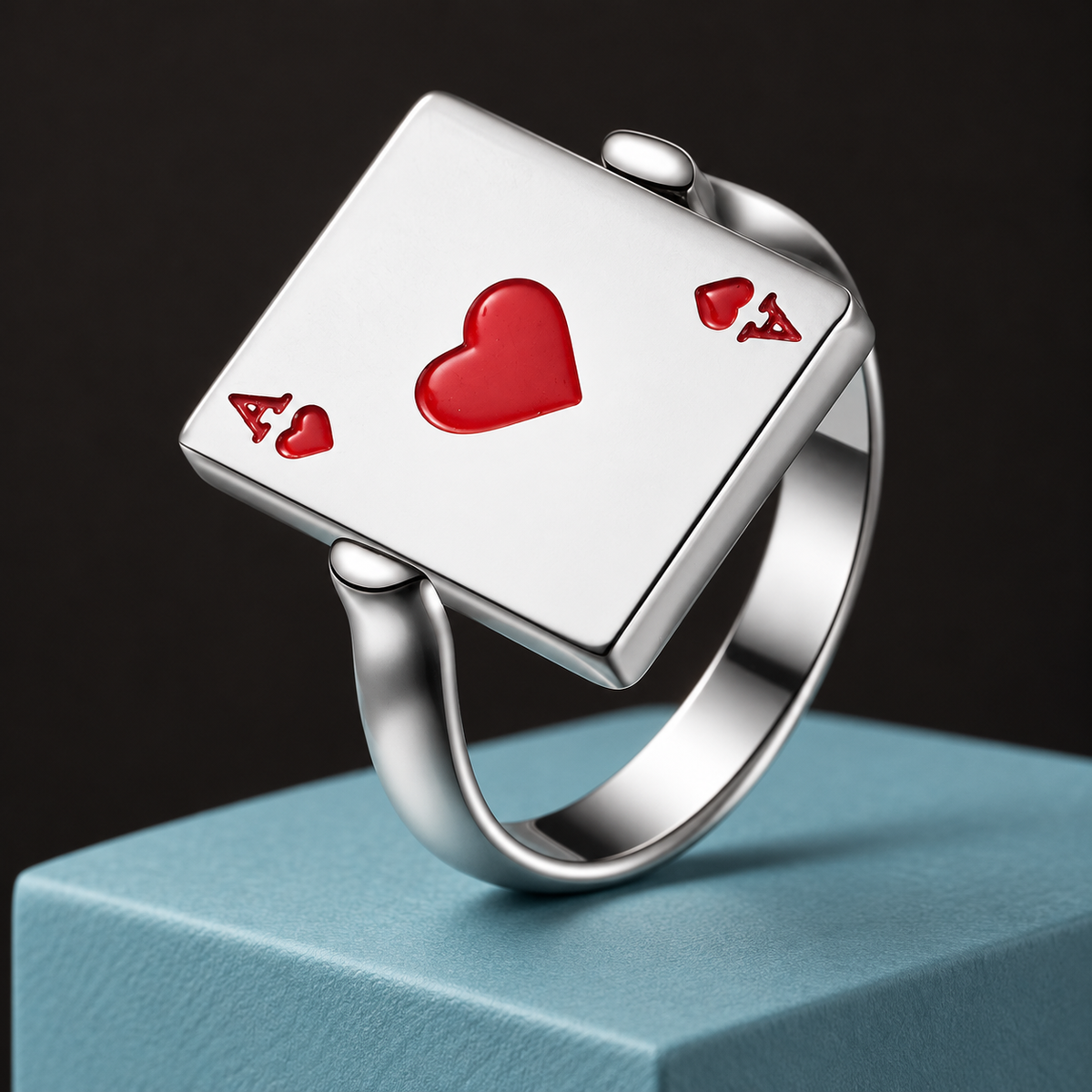 Red Ace-of-Hearts Ring