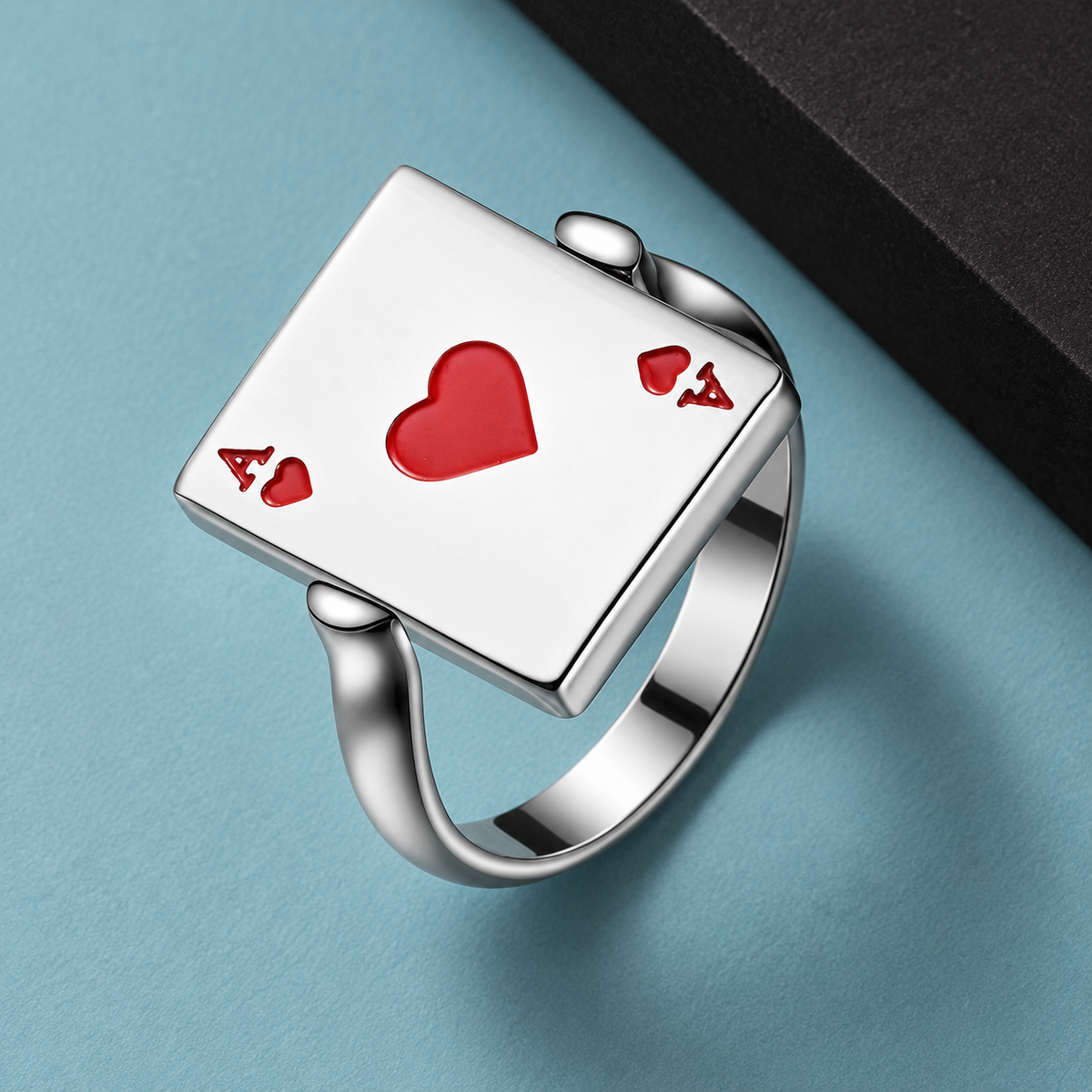 Red Ace-of-Hearts Ring