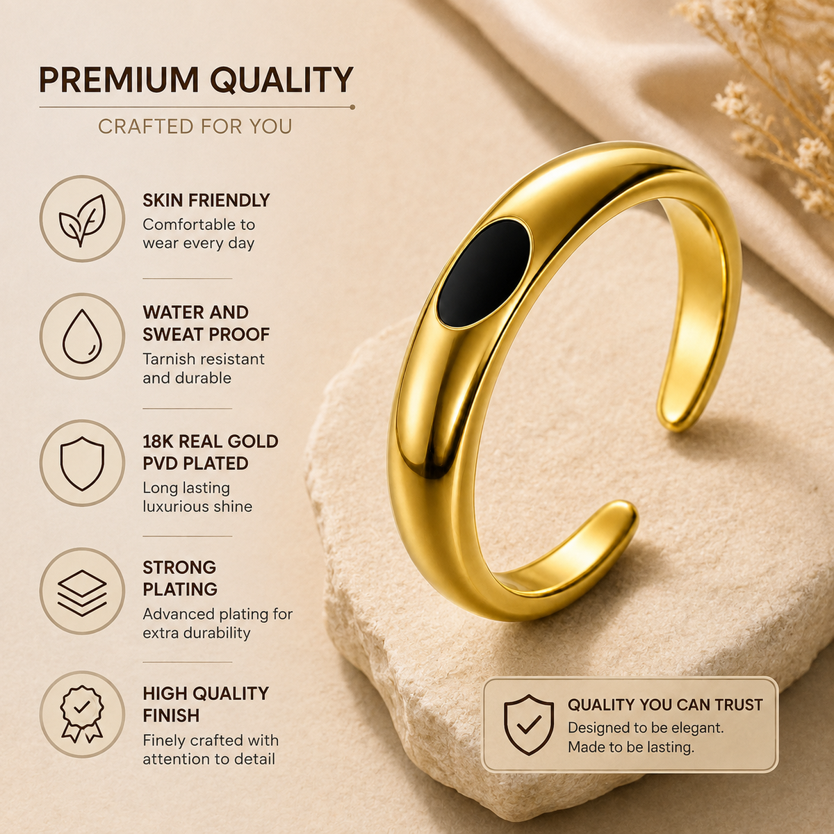 Black Oval Ring