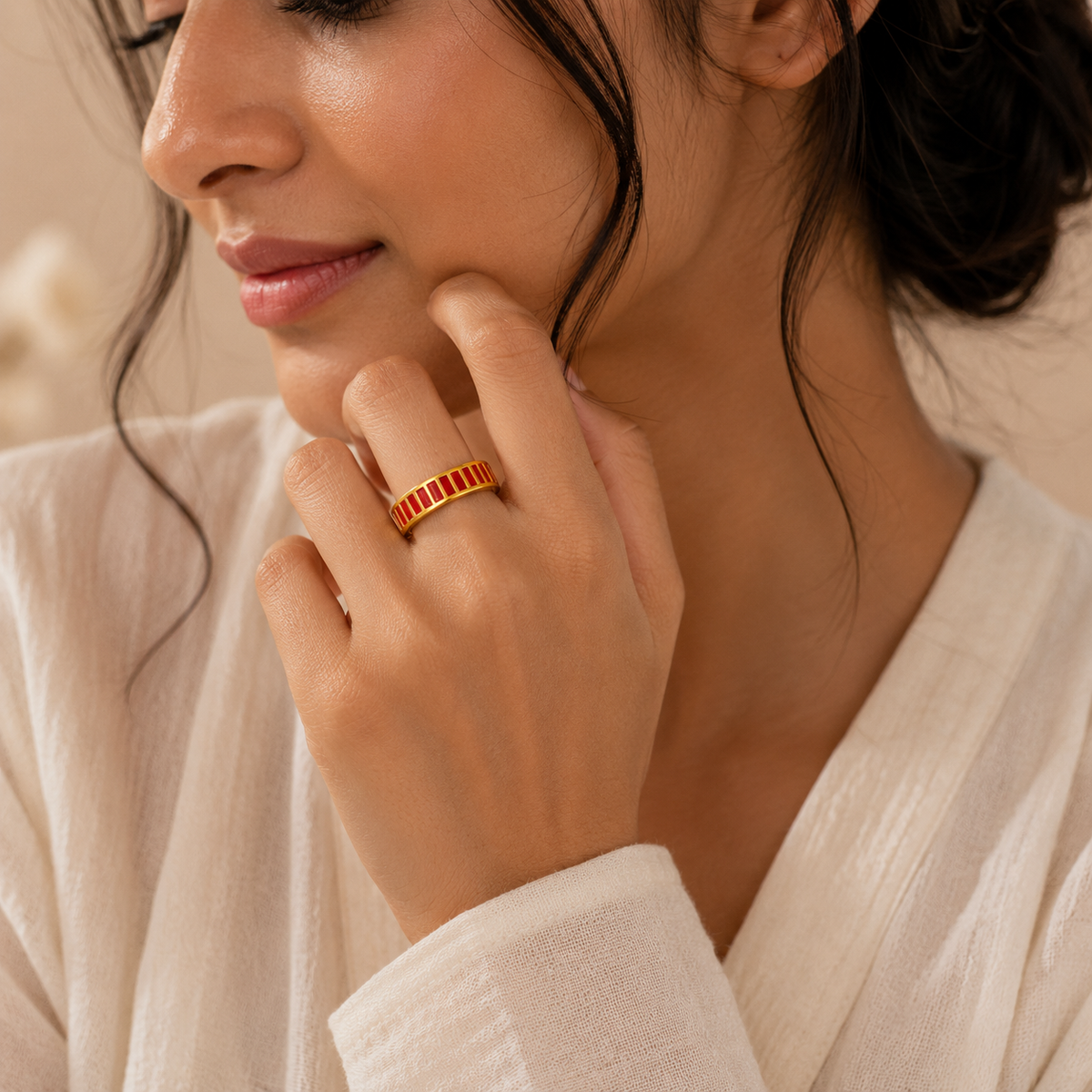 Red Stripe Ring