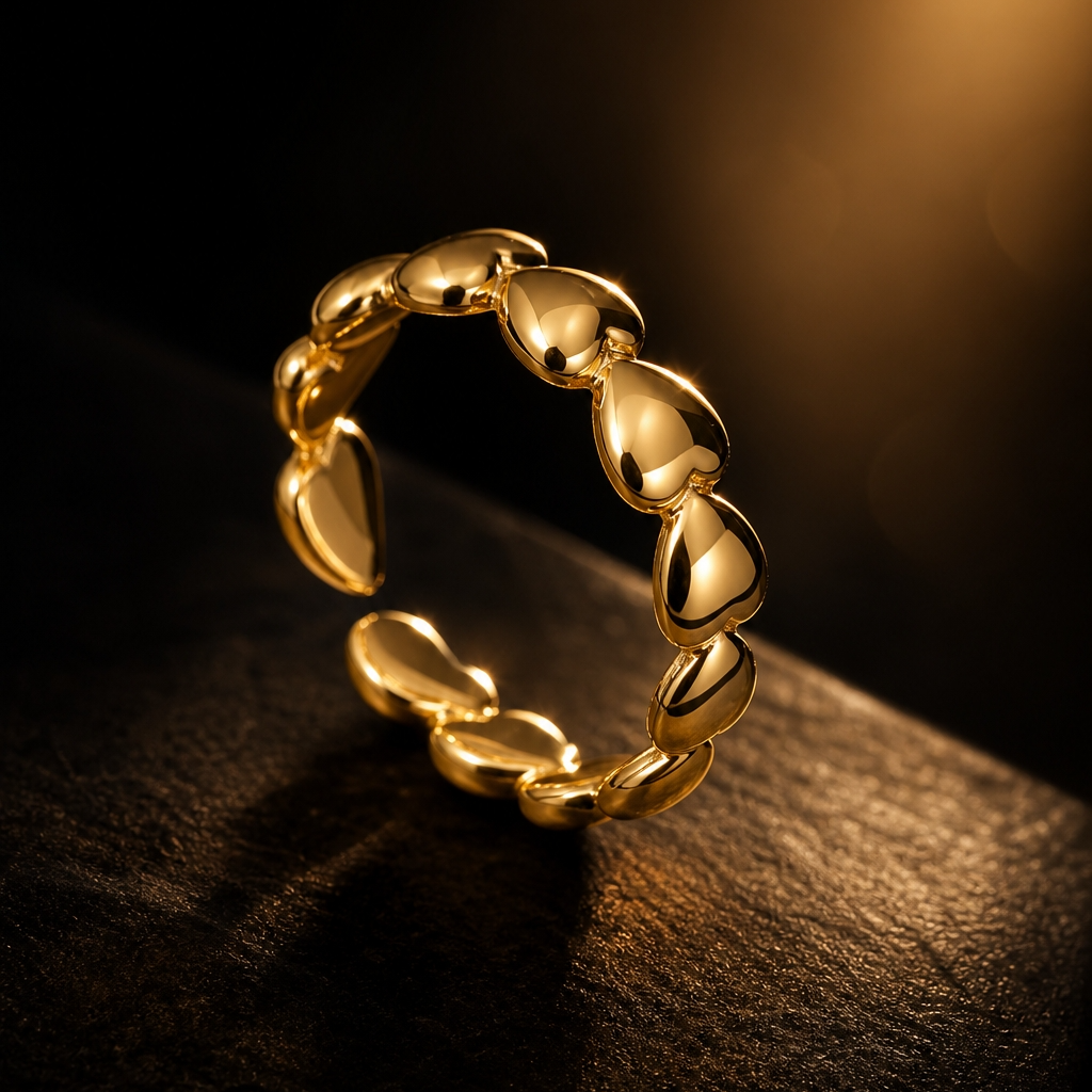 Heart Chain Ring