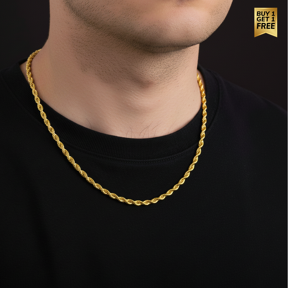 Gold-Tone Rope Necklace