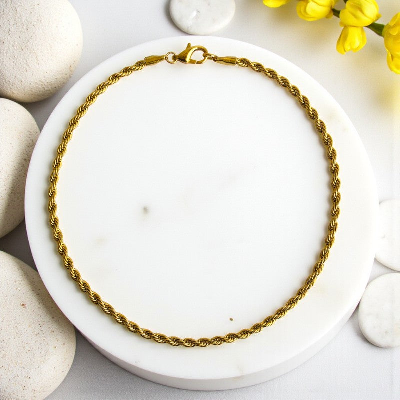 Gold-Tone Rope Necklace