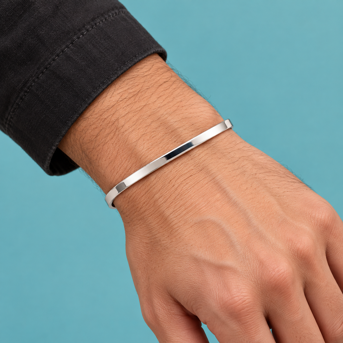 Silver-Tone Cuff bracelet, product photo 4.