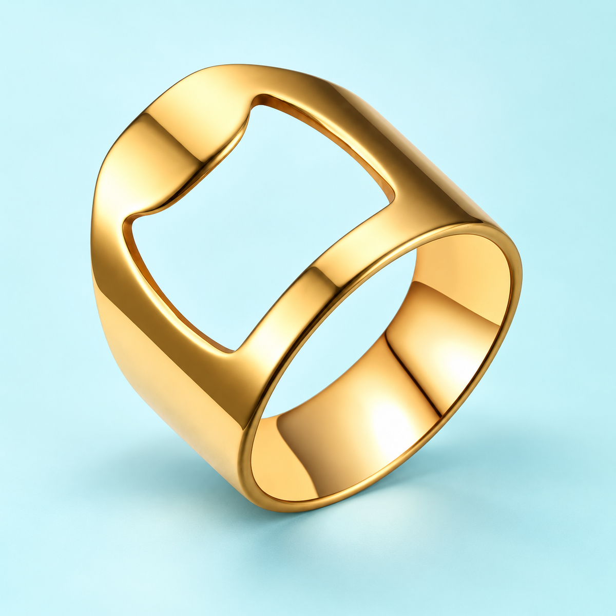 Gold-Tone Cut-Out Ring - photo 1