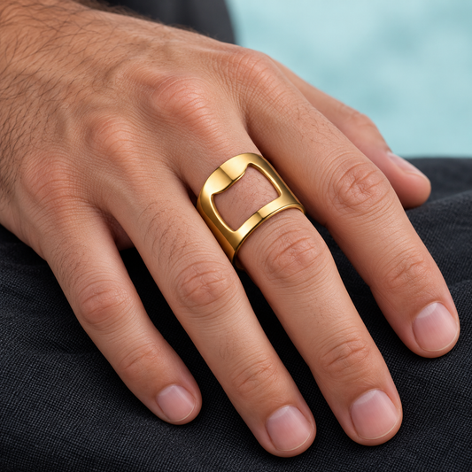 Gold-Tone Cut-Out Ring - photo 2