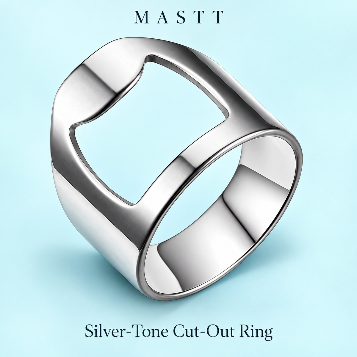Silver-Tone Cut-Out Ring - photo 1