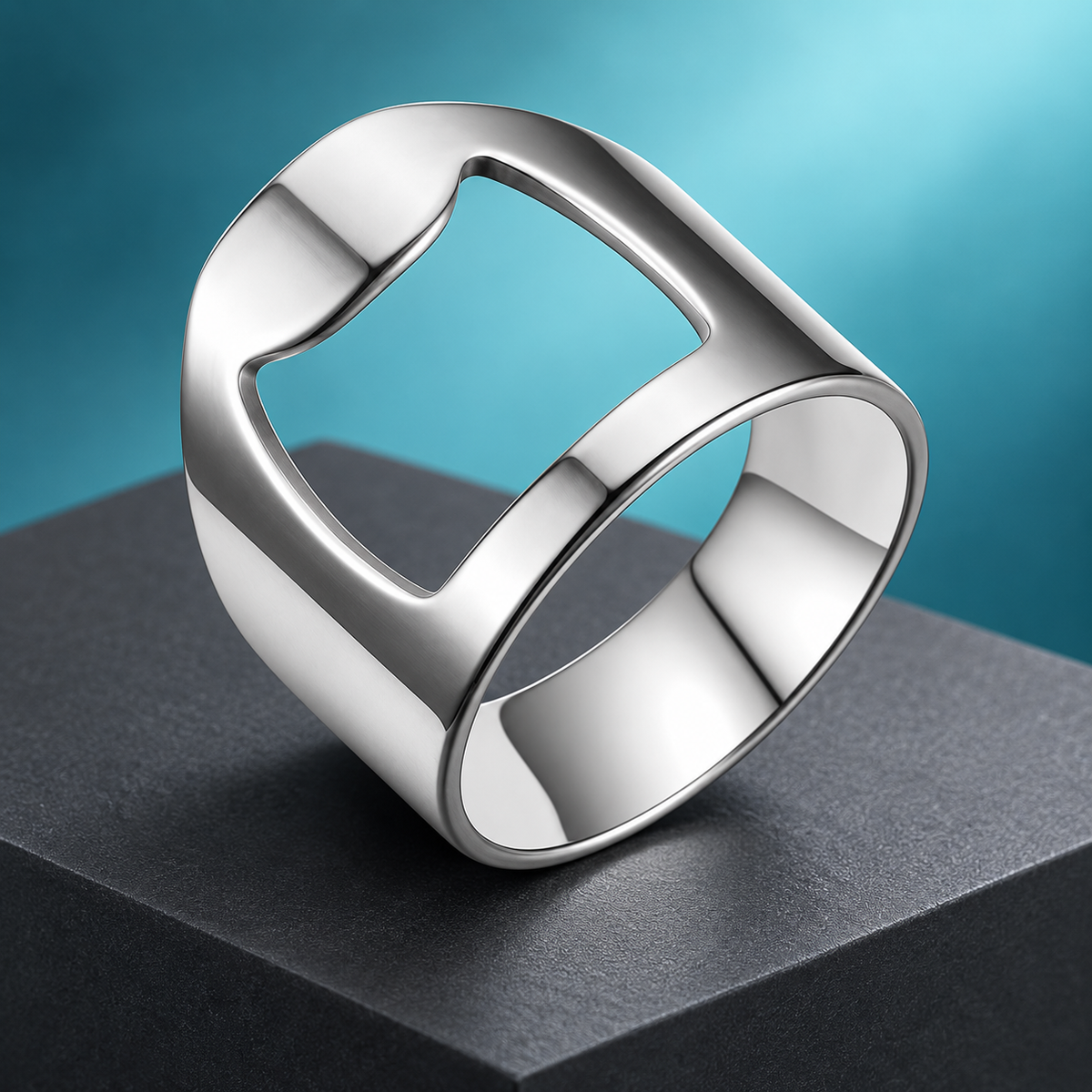 Silver-Tone Cut-Out Ring - photo 6