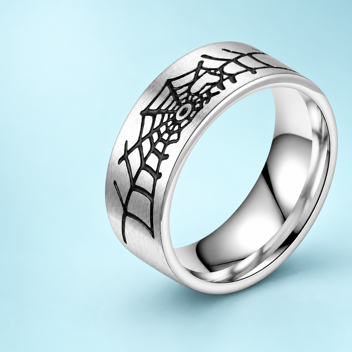 Silver-Tone Web Pattern Band - photo 5