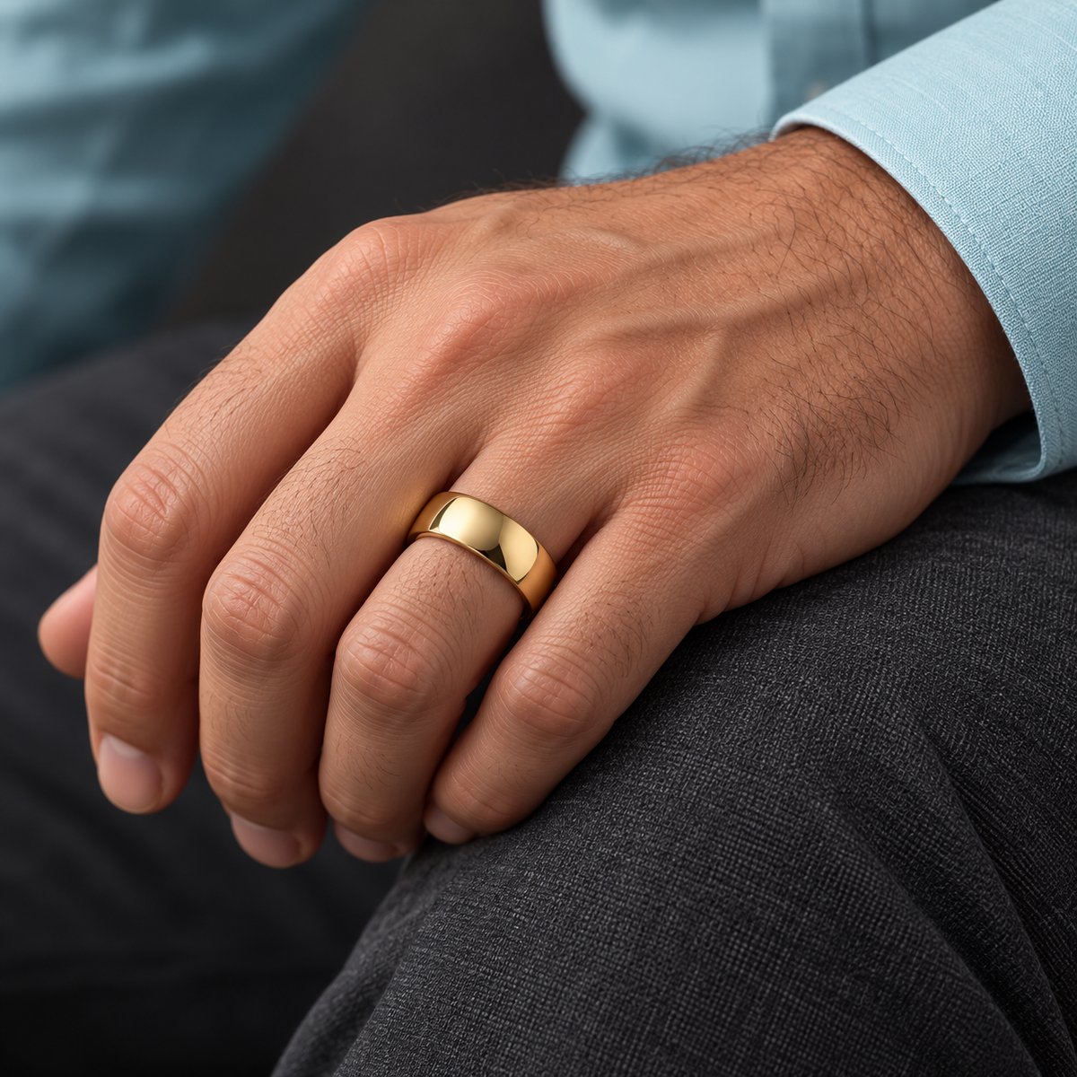 Smooth Gold-Tone Band - photo 3