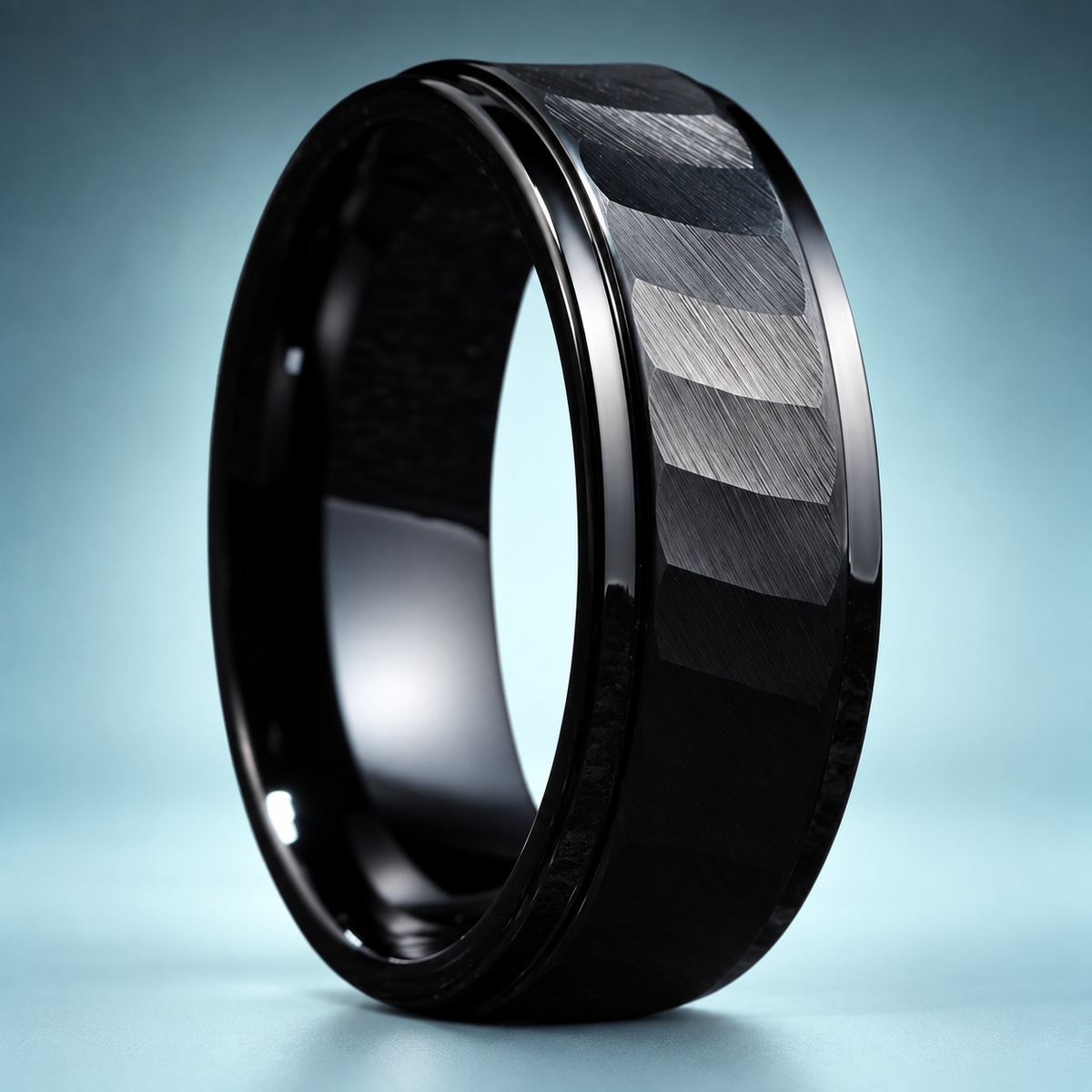 Black Faceted Panel Band in a styled product view.