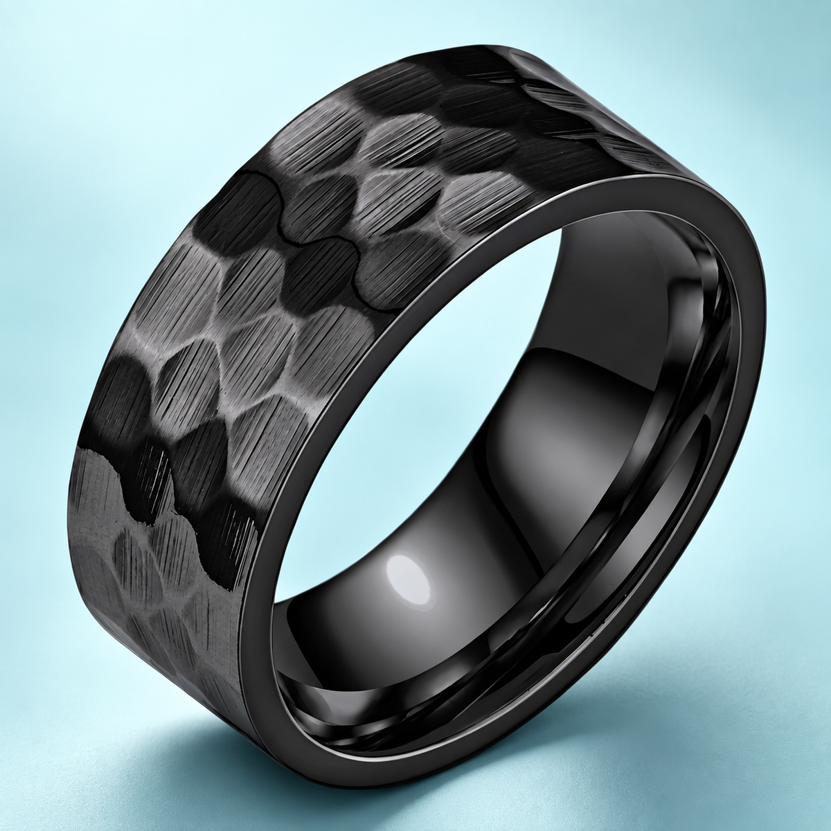 Black Hammered-Look Band - photo 1