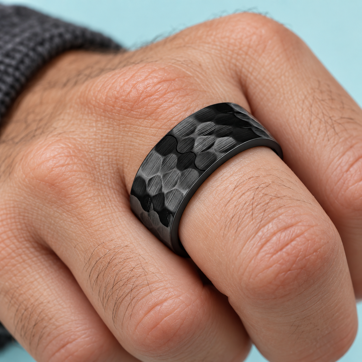 Black Hammered-Look Band - photo 2