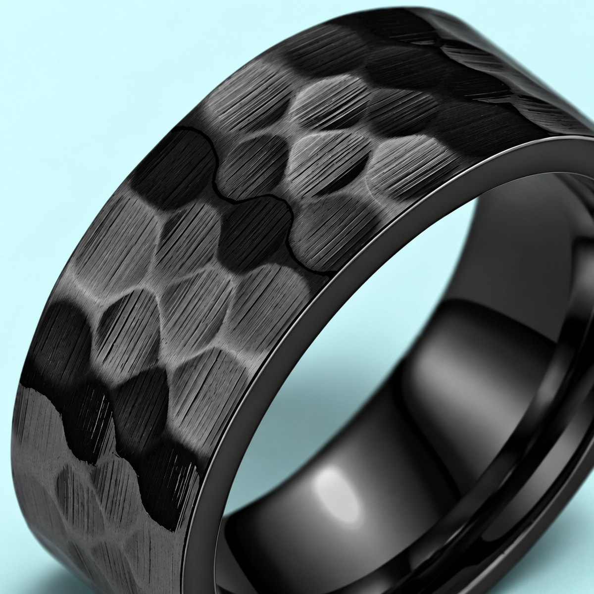 Black Hammered-Look Band - photo 4
