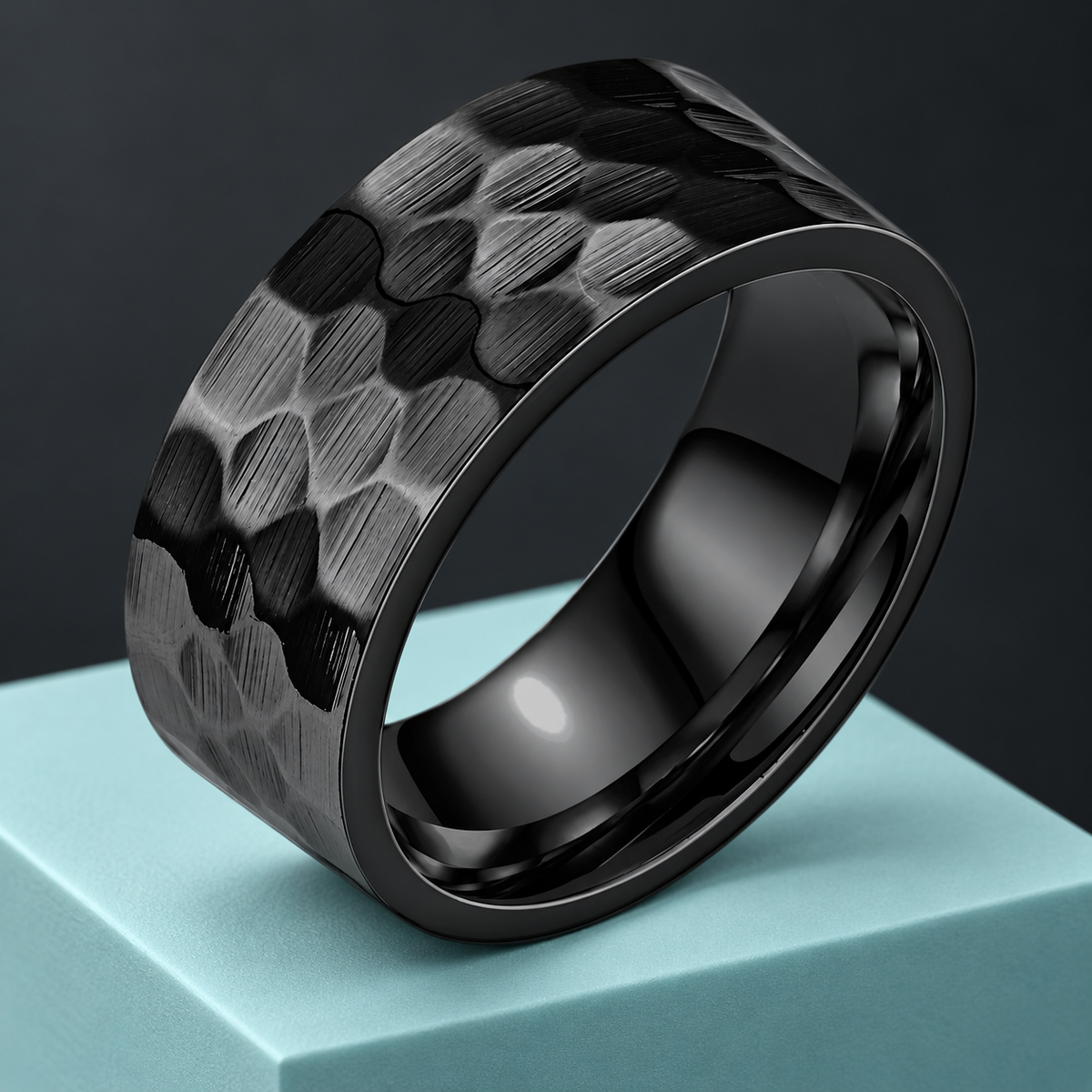 Black Hammered-Look Band - photo 6