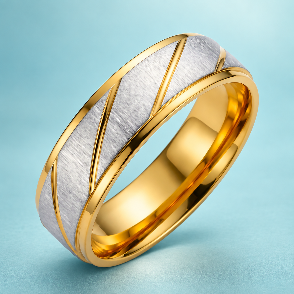 Two-Tone Diagonal Stripe Band - photo 1