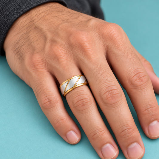 Two-Tone Diagonal Stripe Band - photo 2