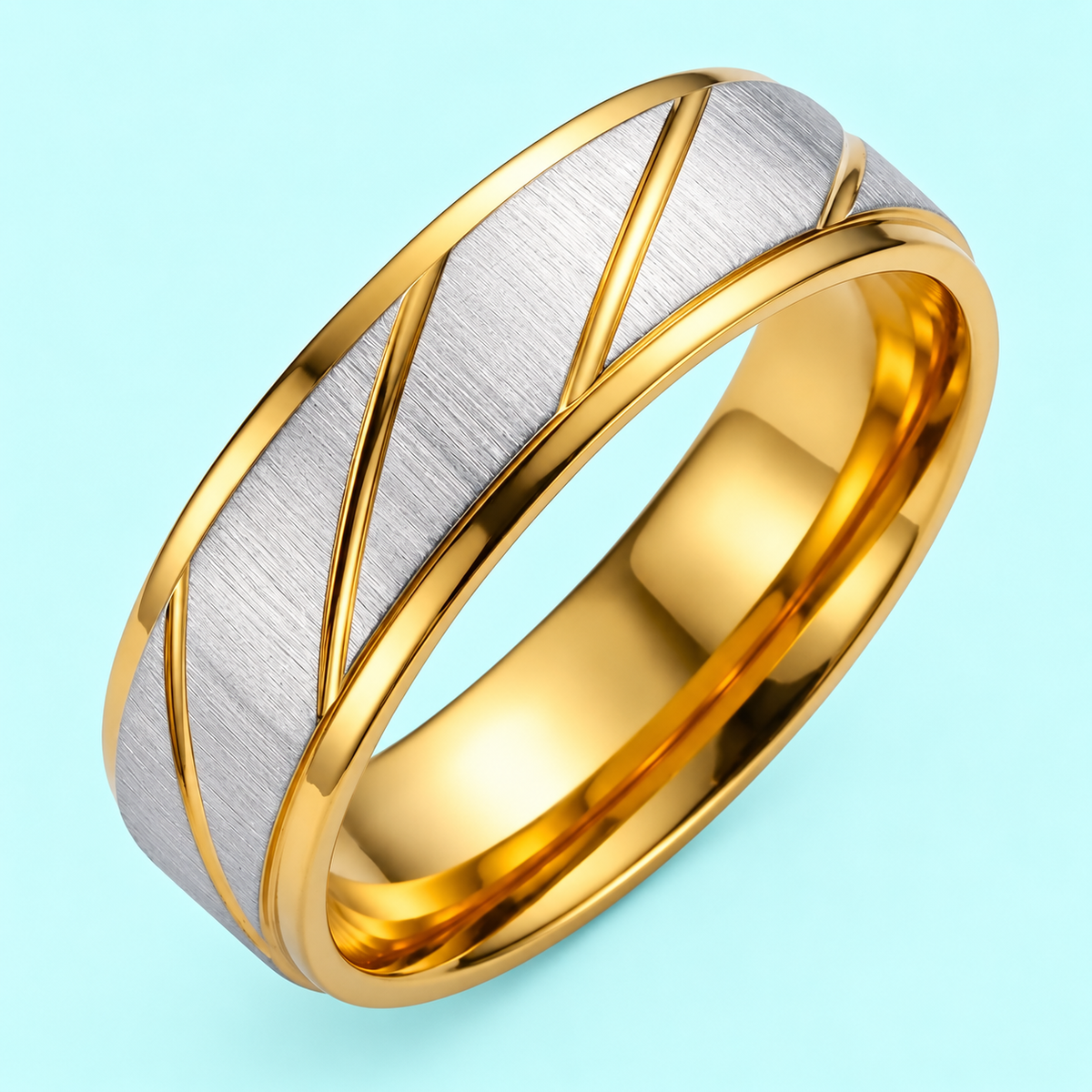 Two-Tone Diagonal Stripe Band - photo 4