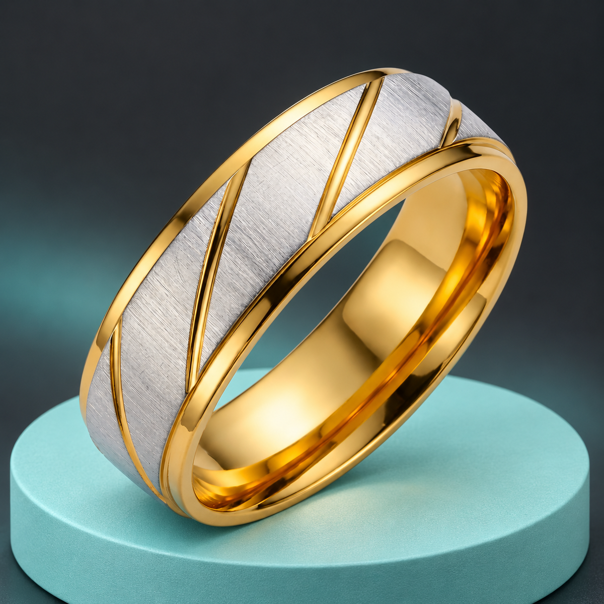 Two-Tone Diagonal Stripe Band - photo 6