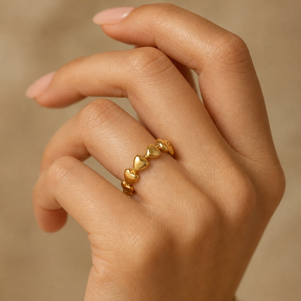 Heart Chain Ring
