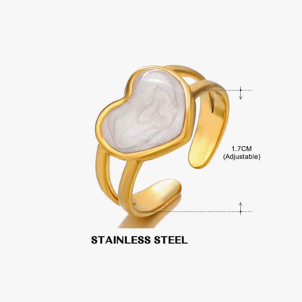 Gold-Tone Split-Shoulder Heart Ring
