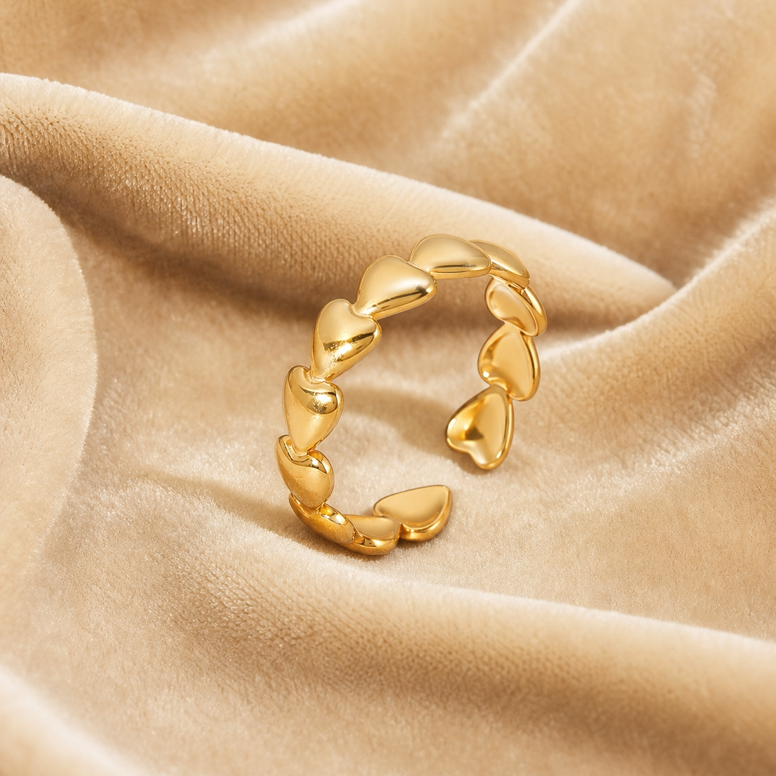 Heart Chain Ring