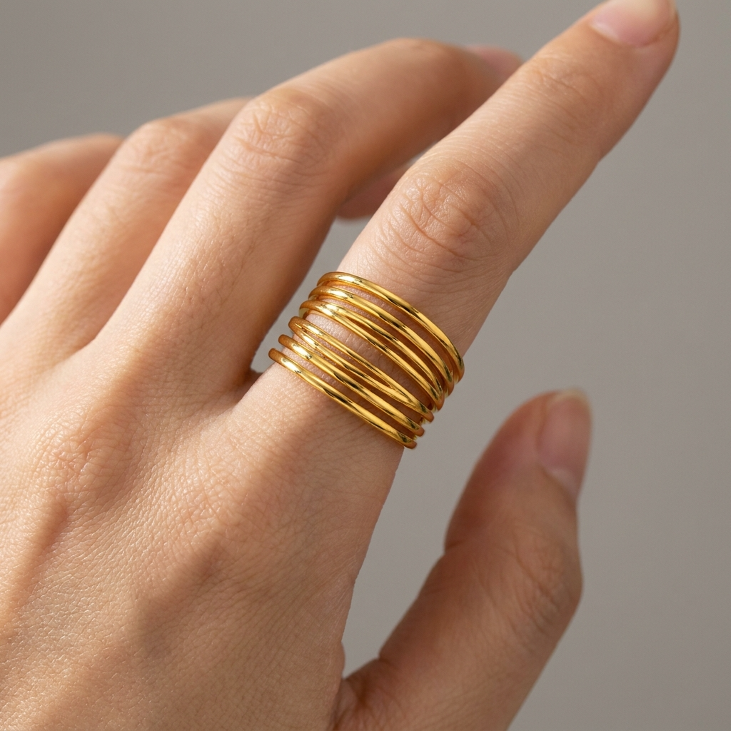 Seven-Rail Open Ring