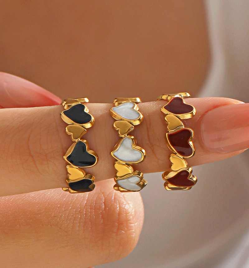 Gold-Tone Heart Ring Designs