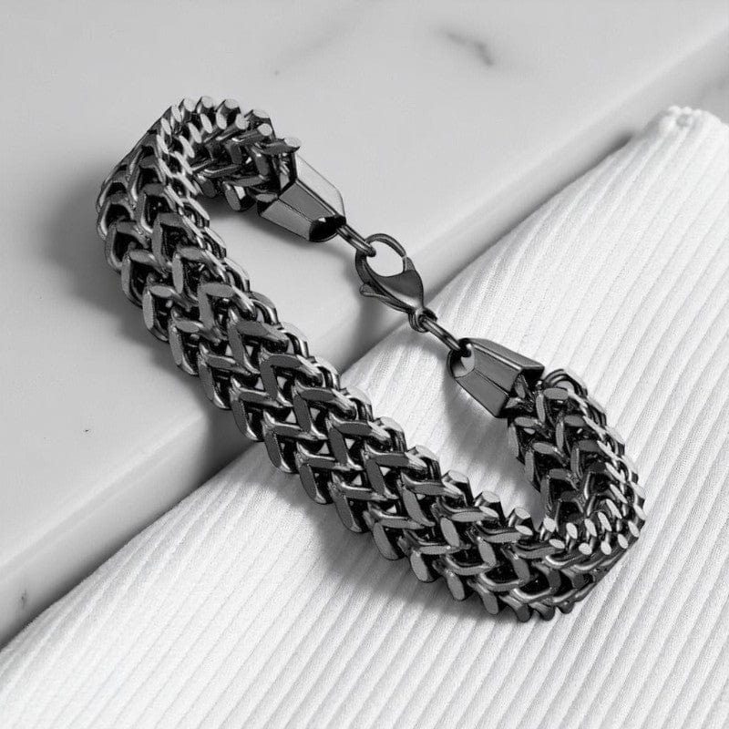 Graphite Link | Grey-Tone Woven Bracelet