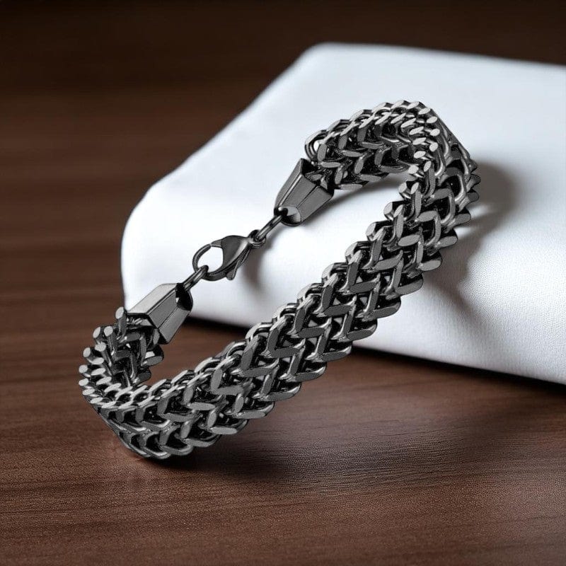 Graphite Link | Grey-Tone Woven Bracelet