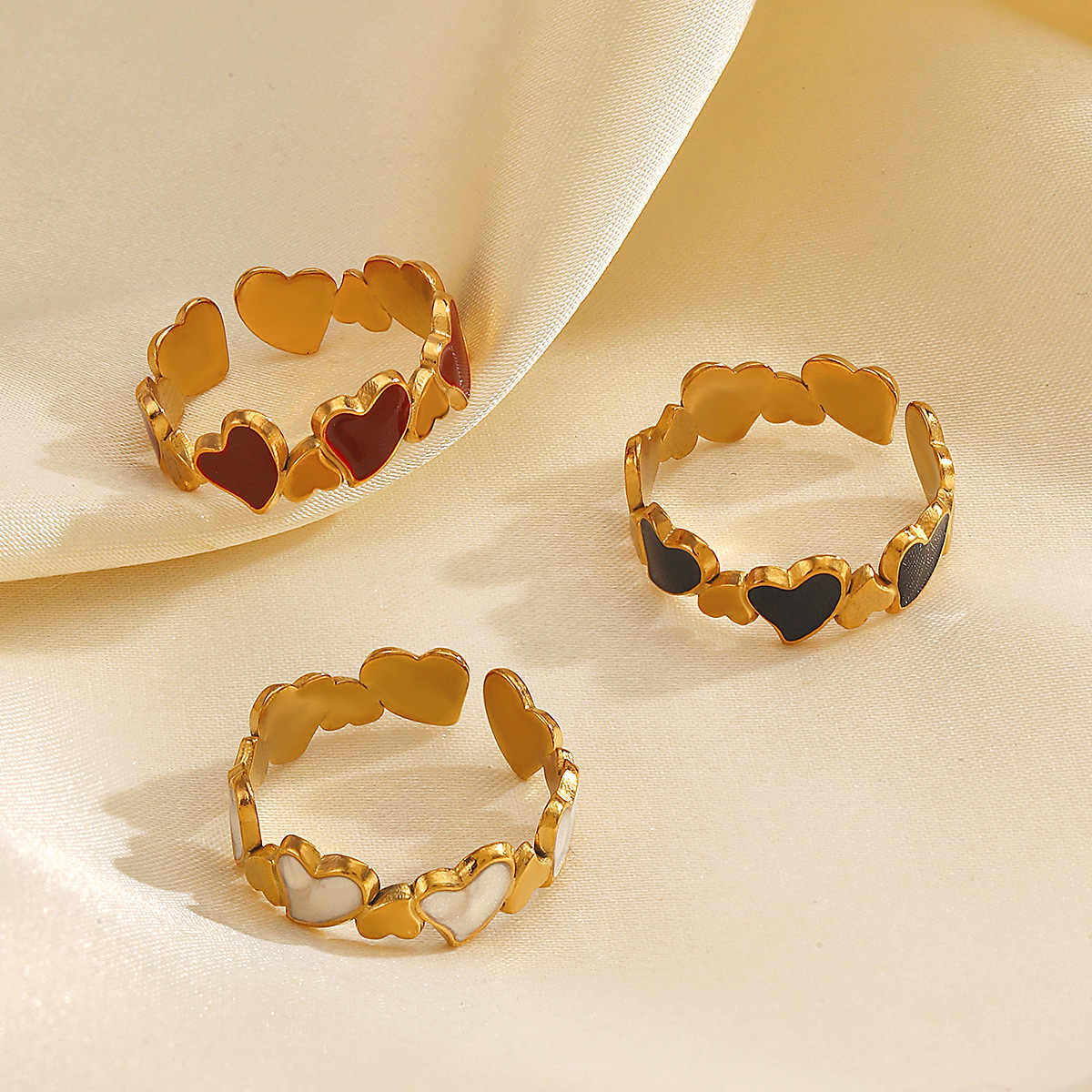 Gold-Tone Heart Ring Designs