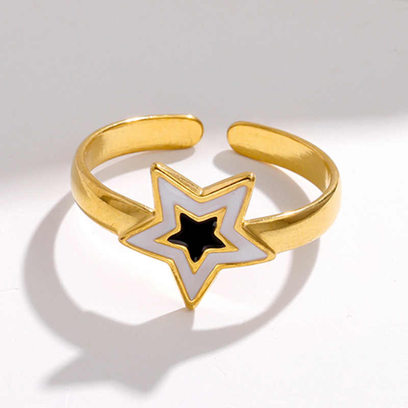 Gold-Tone Nested Star Ring for Women
