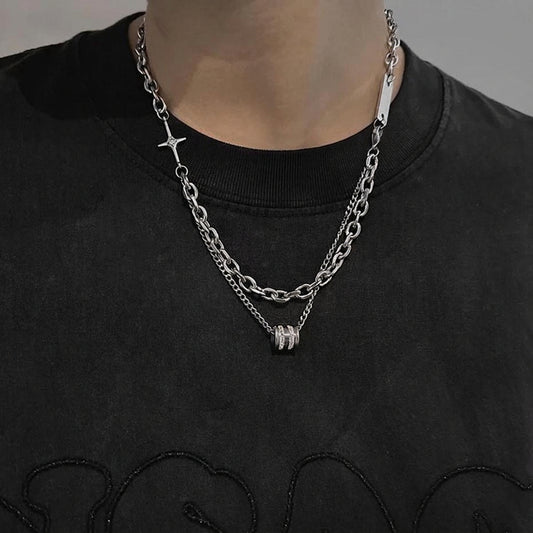 Dual-Layer Chain Necklace for Men