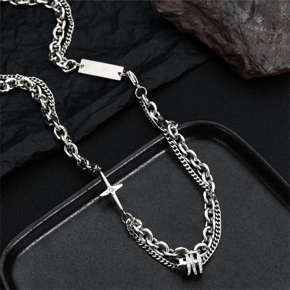 Dual-Layer Chain Necklace for Men